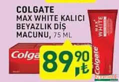 COLGATE MAX WHİTE KALICI BEYAZLIK DİŞ MACUNU 75 ML COLGATE MAX WHİTE KALICI BEYAZLIK DİŞ MACUNU 75 ML